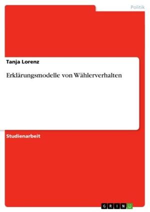 Cover of the book Erklärungsmodelle von Wählerverhalten by Marius Dimter