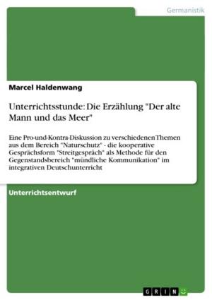 Book cover of Unterrichtsstunde: Die Erzählung 'Der alte Mann und das Meer'