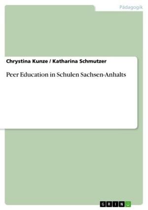 Cover of the book Peer Education in Schulen Sachsen-Anhalts by Hanna Porn