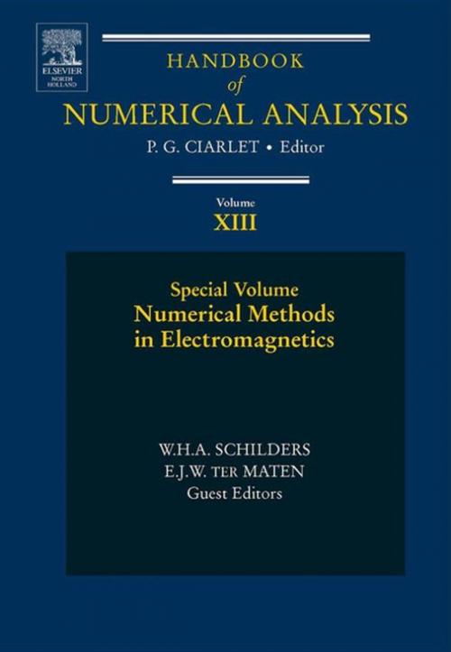 Cover of the book Numerical Methods in Electromagnetics by W.H.A. SCHILDERS, E.J.W. TER MATEN, Philippe G. Ciarlet, Elsevier Science