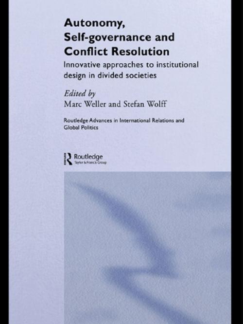 Cover of the book Autonomy, Self Governance and Conflict Resolution by , Taylor and Francis