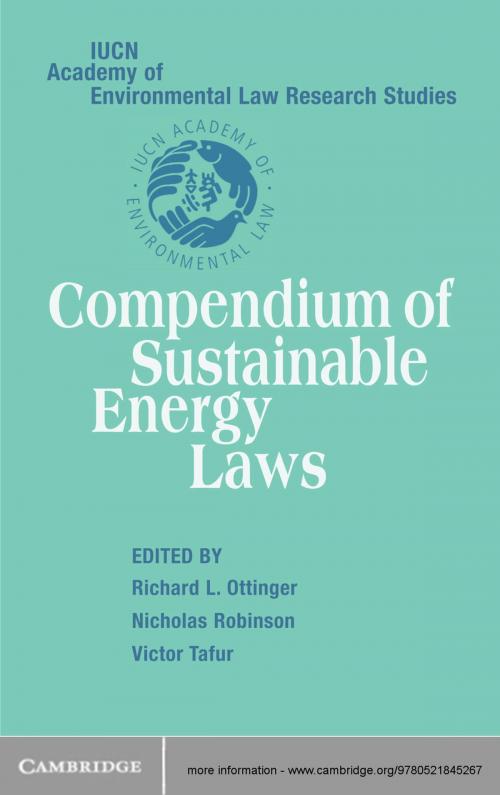 Cover of the book Compendium of Sustainable Energy Laws by , Cambridge University Press