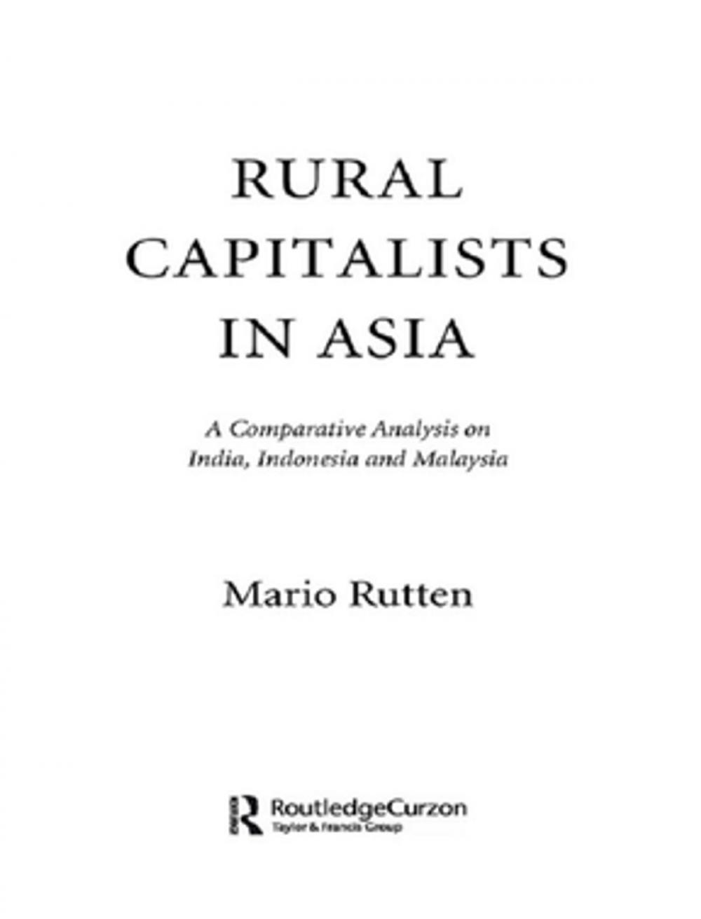 Big bigCover of Rural Capitalists in Asia