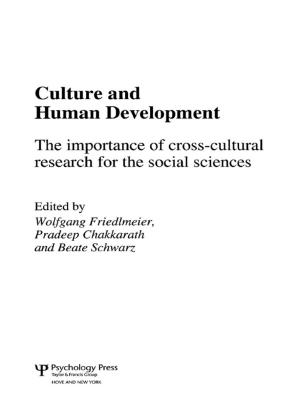 Cover of the book Culture and Human Development by Hiroshi Kimura