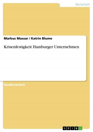 Cover of the book Krisenfestigkeit Hamburger Unternehmen by Robert Brumme