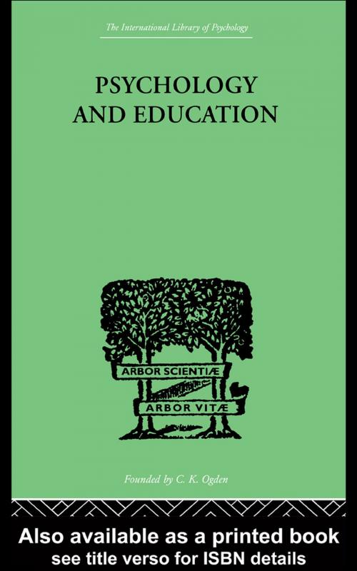 Cover of the book Psychology And Education by Robert Morris Ogden, Taylor and Francis