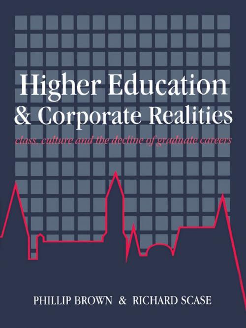 Cover of the book Higher Education And Corporate Realities by Phillip Brown, Richard Scase, Taylor and Francis