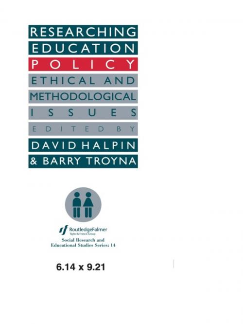 Cover of the book Researching education policy by , Taylor and Francis