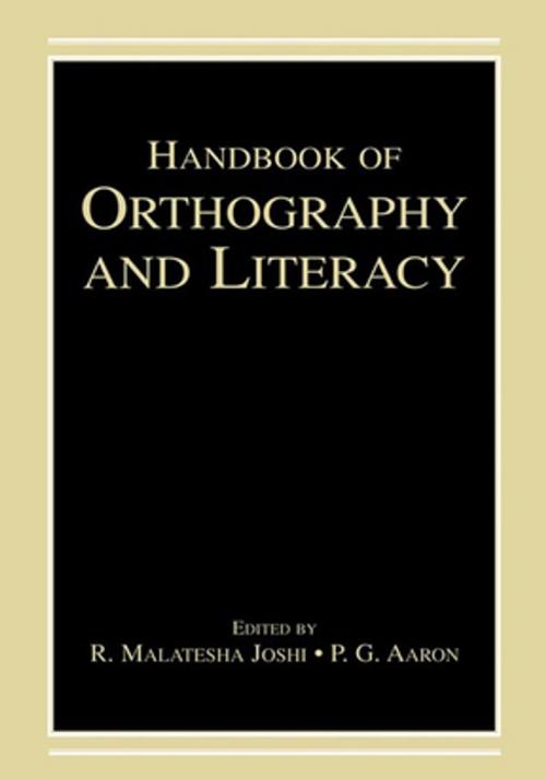Cover of the book Handbook of Orthography and Literacy by , Taylor and Francis