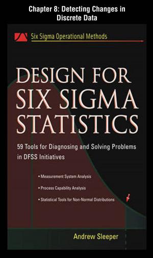 Cover of the book Design for Six Sigma Statistics, Chapter 8 - Detecting Changes in Discrete Data by Kathy A. Zahler