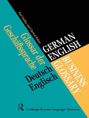 Cover of the book German/English Business Glossary by John Sender, Sheila Smith