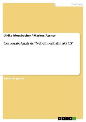 Cover of the book Corporate Analysis 'Nebelhornbahn AG CS' by Ron Klug