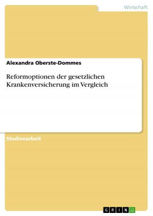 Cover of the book Reformoptionen der gesetzlichen Krankenversicherung im Vergleich by Matthias Zimmermann