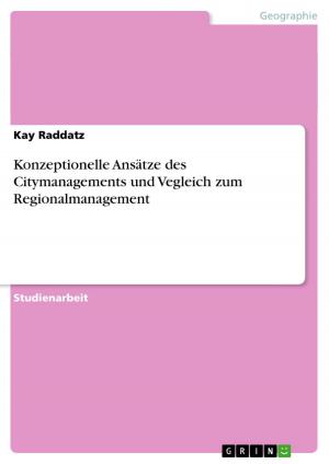 Cover of the book Konzeptionelle Ansätze des Citymanagements und Vegleich zum Regionalmanagement by Emanuel Zimmermann