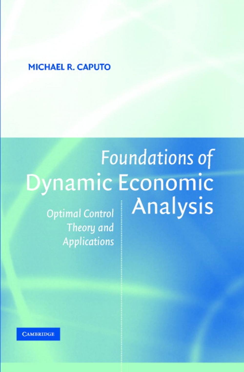 Big bigCover of Foundations of Dynamic Economic Analysis