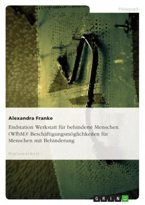 Cover of the book Endstation Werkstatt für behinderte Menschen (WfbM)? Beschäftigungsmöglichkeiten für Menschen mit Behinderung by Yannah Holzderber, G. Ackermann