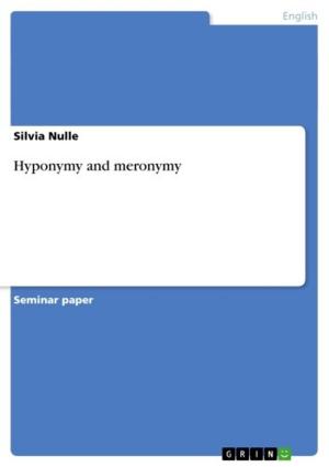 Cover of the book Hyponymy and meronymy by Jacek Brzozowski