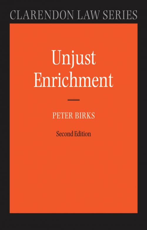 Cover of the book Unjust Enrichment by Peter Birks, OUP Oxford