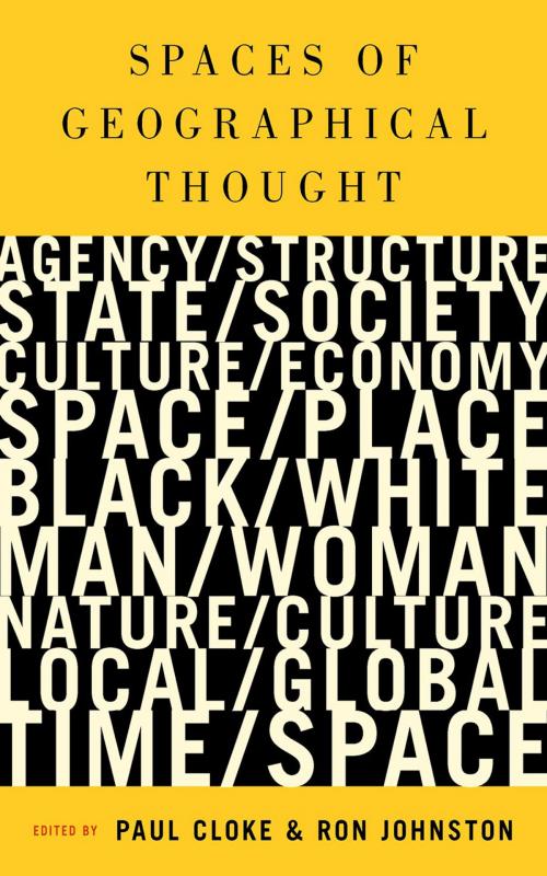 Cover of the book Spaces of Geographical Thought by , SAGE Publications