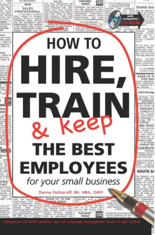 Cover of the book How to Hire, Train and Keep the Best employees for Your Small Business by Dianna Podmoroff, Atlantic Publishing Group