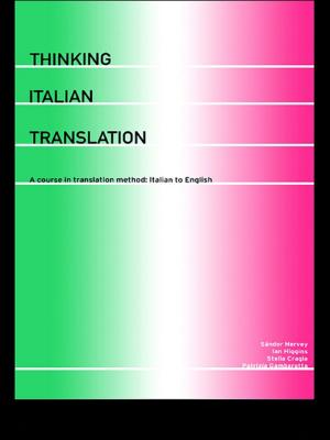 Cover of the book Thinking Italian Translation by Birgit Pfau-Effinger