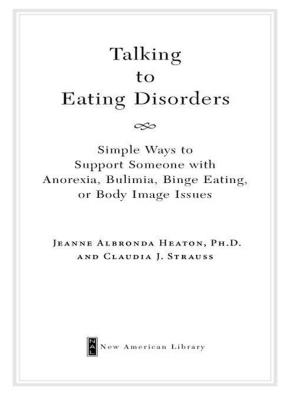 Book cover of Talking to Eating Disorders