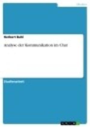Cover of the book Analyse der Kommunikation im Chat by Lana Novikova