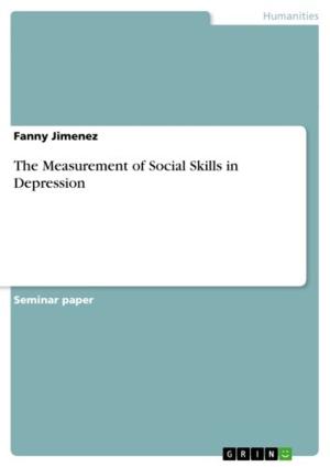 Cover of the book The Measurement of Social Skills in Depression by Benedikt Breitenbach