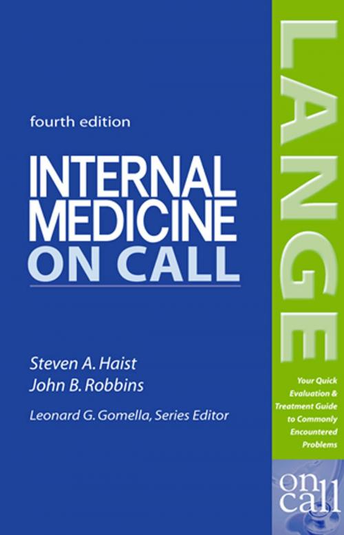 Cover of the book Internal Medicine On Call by Steven A. Haist, John B. Robbins, McGraw-Hill Education
