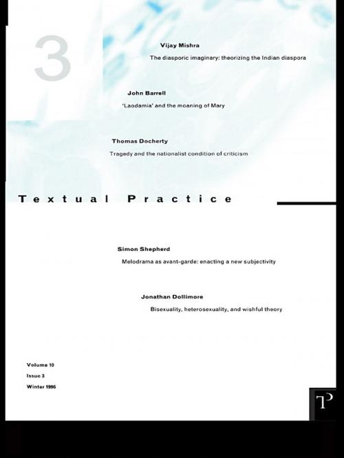 Cover of the book Textual Practice 10.3 by , Taylor and Francis