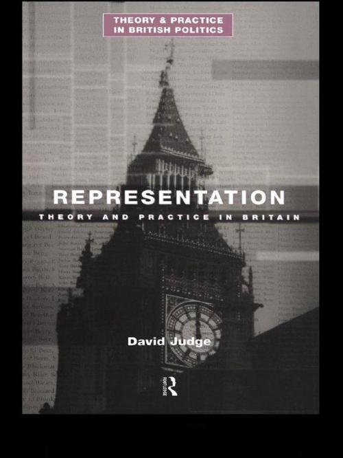 Cover of the book Representation by David Judge, Taylor and Francis