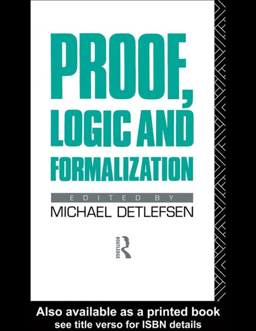 Cover of the book Proof, Logic and Formalization by , Taylor and Francis