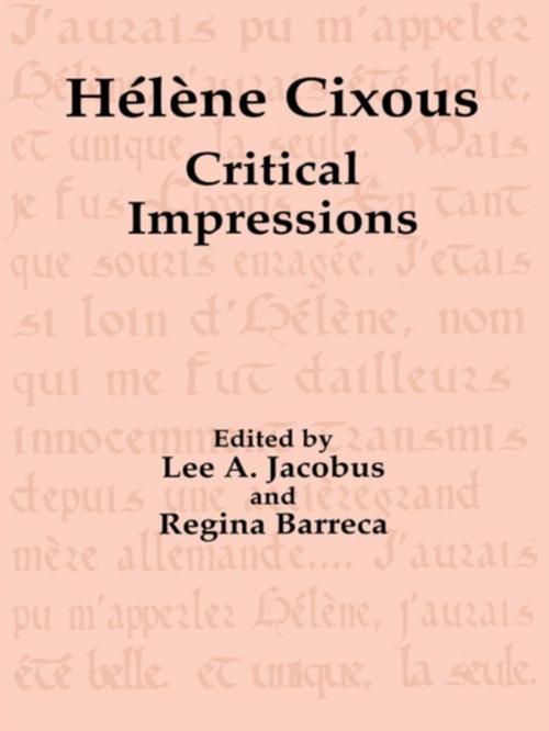 Cover of the book Hélène Cixous by Lee A. Jacobus, Regina Barreca, Taylor and Francis