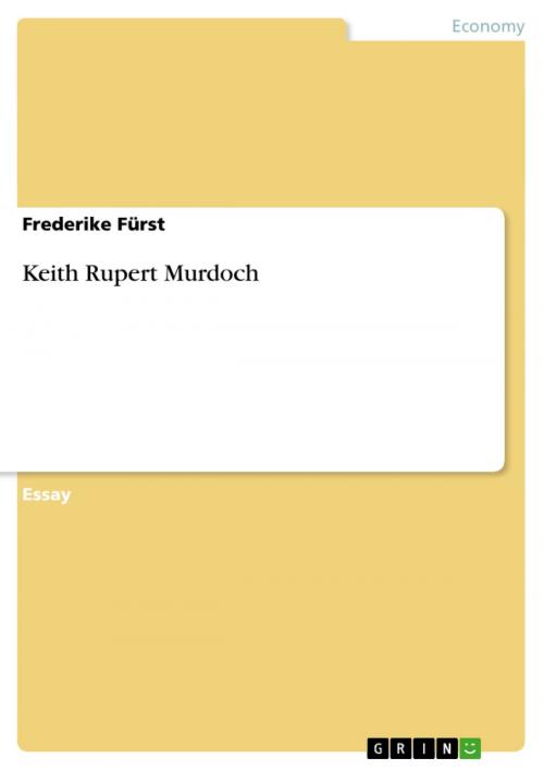 Cover of the book Keith Rupert Murdoch by Frederike Fürst, GRIN Publishing