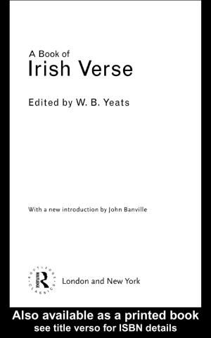 Cover of the book A Book of Irish Verse by Scott Bass, Masato Oka, Jill Norton, Robert Morris *Deceased*