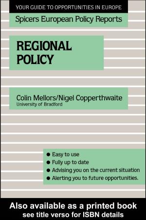 Cover of the book Regional Policy by Agnes Bamford, Anna Golawski, Professor Irvine Gersch