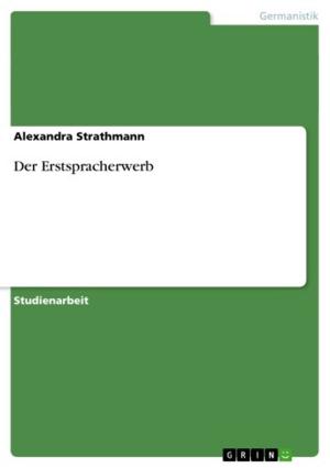 Cover of the book Der Erstspracherwerb by Derya Heper