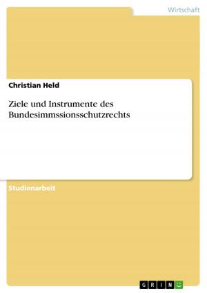 Cover of the book Ziele und Instrumente des Bundesimmssionsschutzrechts by Hanna Cieslak