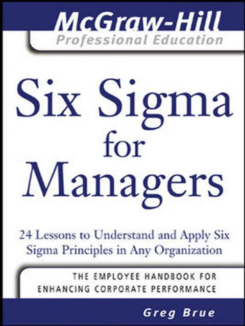 Cover of the book Six Sigma for Managers by Greg Brue, McGraw-Hill Education