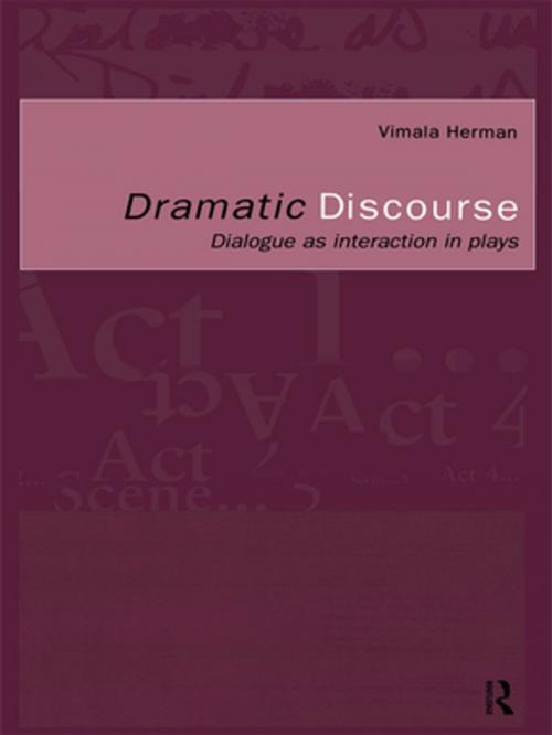 Cover of the book Dramatic Discourse by Vimala Herman, Taylor and Francis