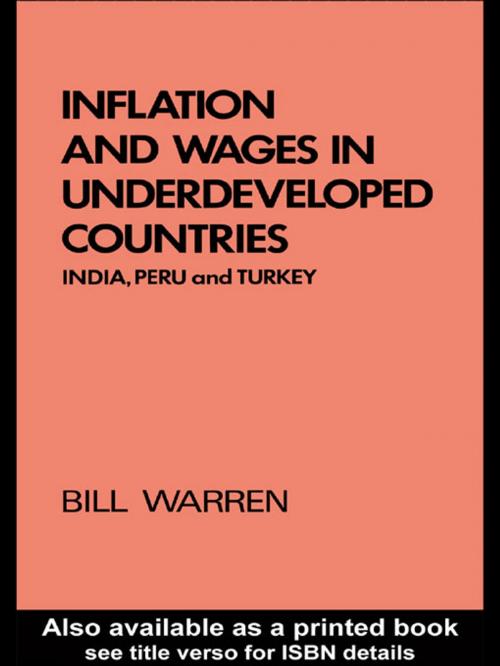 Cover of the book Inflation and Wages in Underdeveloped Countries by Bill Warren, Taylor and Francis