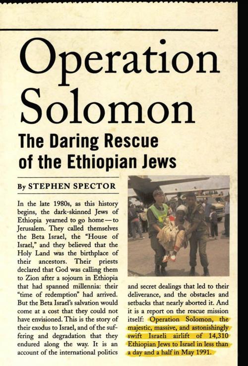 Cover of the book Operation Solomon by Stephen Spector, Oxford University Press