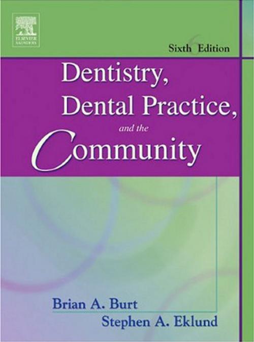 Cover of the book Dentistry, Dental Practice, and the Community - E-Book by Brian A. Burt, BDS, MPH, PhD, Steven A. Eklund, DDS, MHSA, DrPH, Elsevier Health Sciences