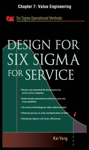 Book cover of Design for Six Sigma for Service, Chapter 7 - Value Engineering