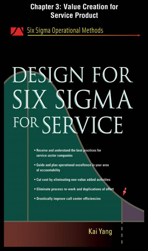 Cover of the book Design for Six Sigma for Service, Chapter 3 - Value Creation for Service Product by Kai Yang, McGraw-Hill Education