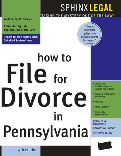 Cover of the book How to File for Divorce in Pennsylvania by Edward Haman, Rebecca DeSimone, Sourcebooks