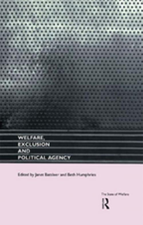 Cover of the book Welfare, Exclusion and Political Agency by , Taylor and Francis