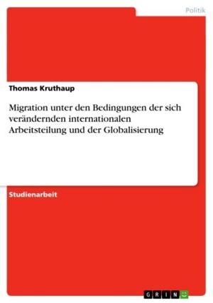 Cover of the book Migration unter den Bedingungen der sich verändernden internationalen Arbeitsteilung und der Globalisierung by Korina Solbach