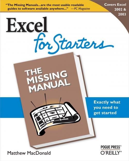 Cover of the book Excel 2003 for Starters: The Missing Manual by Matthew MacDonald, O'Reilly Media