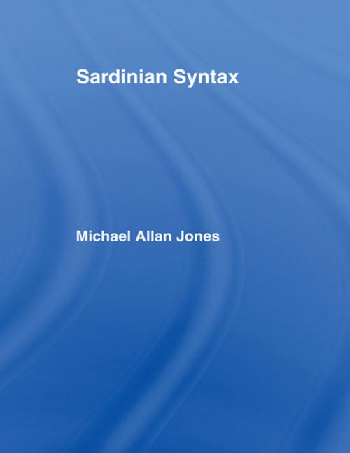 Cover of the book Sardinian Syntax by Michael Jones, Taylor and Francis